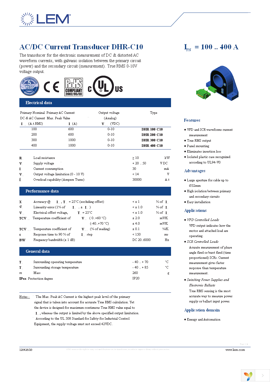 DHR 100 C10 Page 1